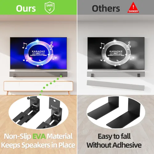 Miniatura 4 de USX MOUNT Soporte para barra de sonido para Samsung, Sony, LG, Vizio, Bose, Onn y más - Soporte universal para barra de sonido debajo de la TV