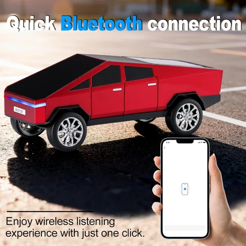 Miniatura 5 de WSTER Cyber Pickup - Altavoz Bluetooth con pantalla LED, regalo considerado para fanáticos del diseño de automóviles y usuarios de audio, TWS
