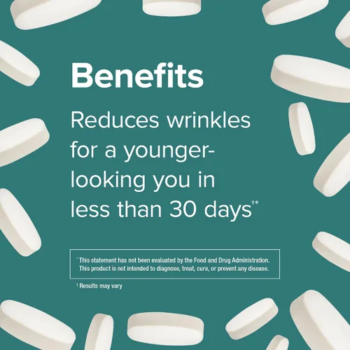 Miniatura 2 de Webber Naturals Colágeno 30 con biotina, 2,500 mg de péptidos de colágeno bioactivos con 5,000 mcg de biotina por porción, 120 tabletas, para una