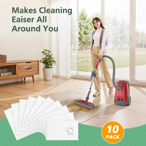 Miniatura 8 de Paquete de 10 bolsas de vacío HEPA tipo Q/C 53292 para aspiradora Kenmore 53292 81214, 81414, 81714, 21814, BC2005, BC3005, 81615, BC7005