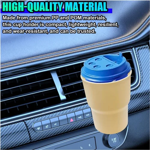 Miniatura 5 de Portavasos colgante para automóvil, organizador de portavasos multifunción con clip de ventilación de aire, soporte de bebida para ventana y puerta