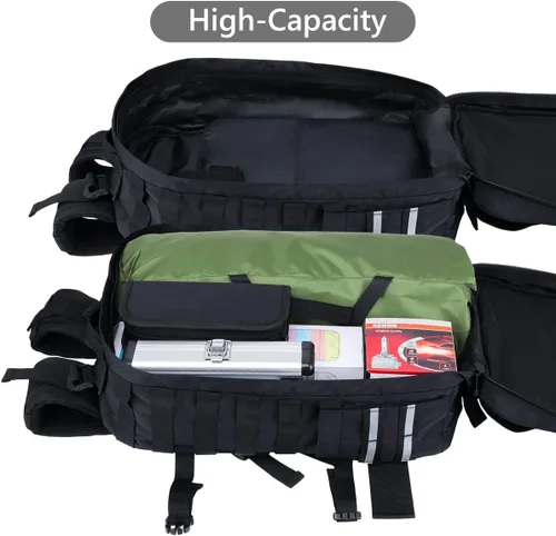 Miniatura 3 de Mochila de motocicleta para hombre, para casco de equitación, mochilas con portador de sombrero/almacenamiento, impermeable, bolsa de viaje de gran