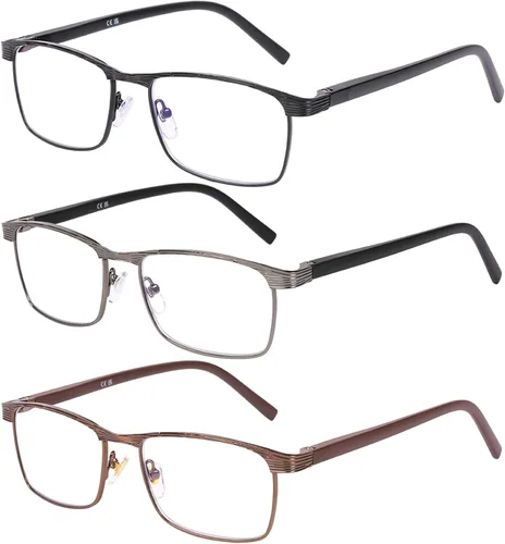 AQWANO Gafas de lectura con bloqueo de luz azul para mujeres y hombres, para lectura de computadora redondos, antifatiga ocular/UV/deslumbramiento