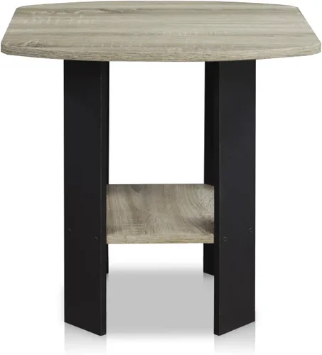 Miniatura 6 de FURINNO - Mesita auxiliar de diseño sencillo Roble Francés/Negro