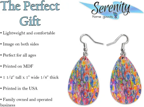 Miniatura 33 de Maureen Claffy Artist Collection Compassion Teardrop Dangle Earrings Set Cute Girls Womens Jewelry Earings Holiday Gifts Summer Decorations