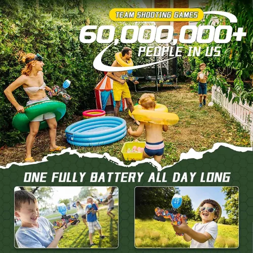 Miniatura 6 de Anstoy Gel Ball Blaster - Lanzador de bolas de gel ecológico, divertido juguete para el aire libre, para niños y niñas a partir de 12 años