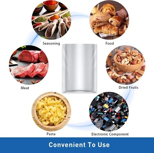 Miniatura 4 de Paquete de 50 bolsas Mylar de 1 galón para almacenamiento de alimentos con absorbentes de oxígeno para arroz, granos, granos de café