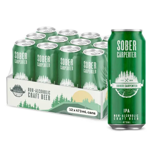 Miniatura 11 de SOBER CARPENTER - Cerveza sin alcohol de trigo blanco estilo belga, cerveza artesanal para todas las ocasiones, licores sin alcohol y alternativa al