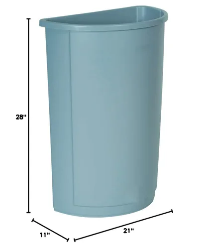 Miniatura 5 de Rubbermaid Commercial Products Bote de basura intocable, 11 galones, marrón, papelera duradera para el hogar, cocina, garaje, oficina Gris