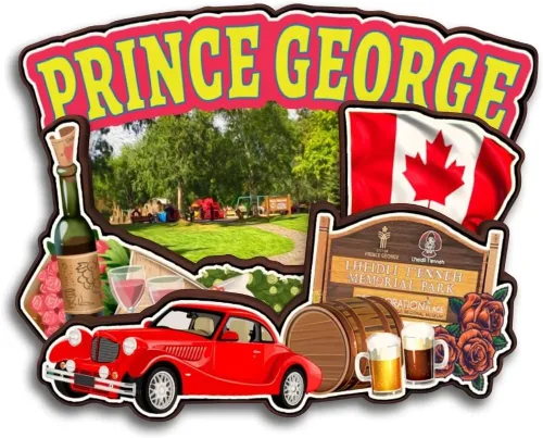 Miniatura 12 de Surrey British Columbia Canadá - Imán para nevera de madera 3D hecho a mano para viaje, ciudad recuerdos, nevera, regalo para decoración del hogar