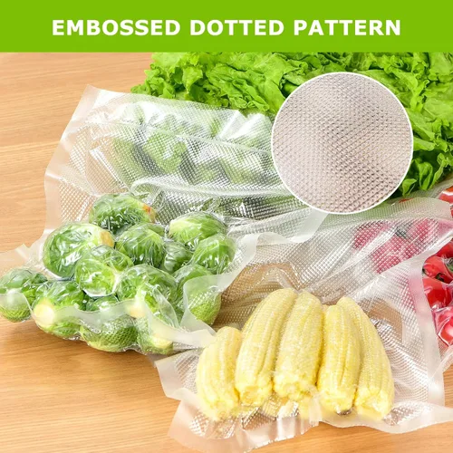 Miniatura 4 de Bonsenkitchen Bolsas Selladoras al Vacío, 400 Bolsas de Sellado de Alimentos Precortadas Tamaño Cuarto de Galón 8" x 12", Grado Comercial, Sin BPA