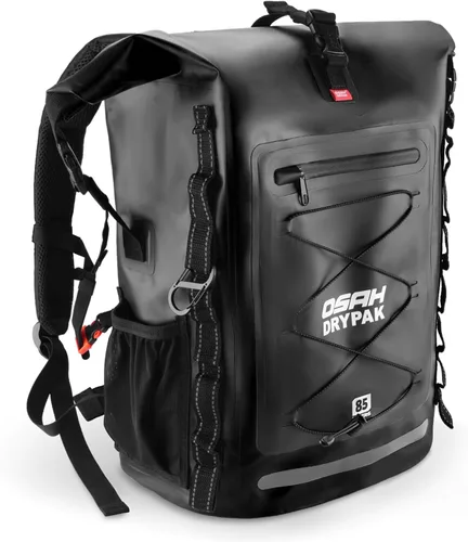 Miniatura 31 de OSAH DRYPAK Mochila impermeable Bolsa seca – Mochila de senderismo enrollable para viajes, kayak, canotaje, camping y pesca, Gris, Ocio
