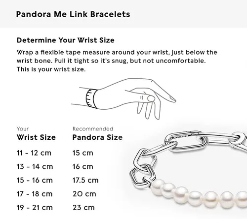 Miniatura 5 de Pandora ME - Pulsera de perlas cultivadas de agua dulce tratada Pulsera de perlas para mujer Cuenta con 2 conectores Regalo para ella Plata