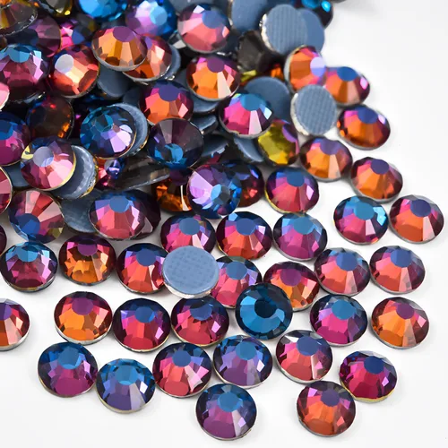 Miniatura 42 de 2880 diamantes de imitación termoadhesivos de imitación de cristal con parte trasera plana para manualidades, manualidades, ropa, zapatos