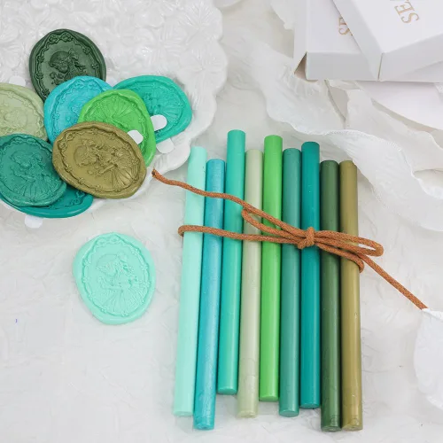 Miniatura 4 de Aeneous - Barras de cera de sellado, 20 mini varillas de sellado de cera para invitaciones de boda, sobres de cartas, tarjetas, manualidades