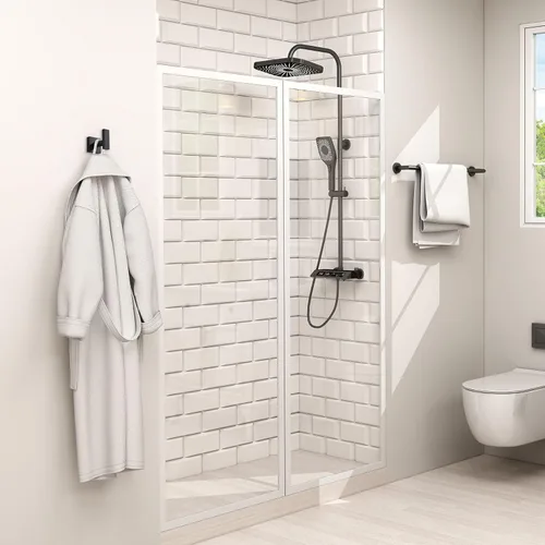 Miniatura 2 de Gancho Simple de Ángulo para Toalla de Baño, Gancho de Pared de Acero Inoxidable para Toalla de Mano y Abrigo, Negro Mate