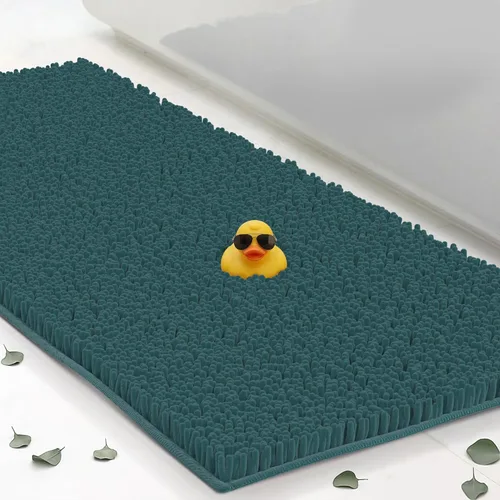 Miniatura 15 de ITSOFT Alfombra de Felpa para Baño 59x21 pulgadas, Tapetes de Baño Absorbentes Lavables a Máquina Antideslizantes, de Secado Rápido, Alfombras