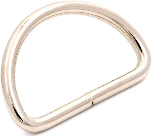 Miniatura 8 de Wuuycoky Silvery D Rings Buckles D-ring Non-welded For Webbing Strapping 0.5" / 0.6" / 0.8" / 1" / 1.25" / 1.5" / 2" Optional 15 unidades de plata