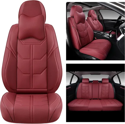 Miniatura 2 de BWTJF Fundas de asiento de automóvil gris, juego completo, fundas universales delanteras y traseras para automóviles, protectores impermeables