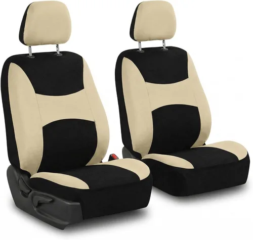 Miniatura 15 de Juego de funda para asiento bolsas de aire de tela negra ligera y fresca FH Group FH-FB030115-SEAT lista para separar; se ajusta a la mayoría de Rosa