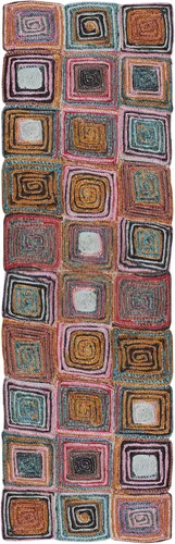 Miniatura 28 de Natural Jute Collection - Alfombra cuadrada de 3 x 3 pies, alfombra de yute trenzada a cuadros multicolor de 0.27 pulgadas de grosor, ideal