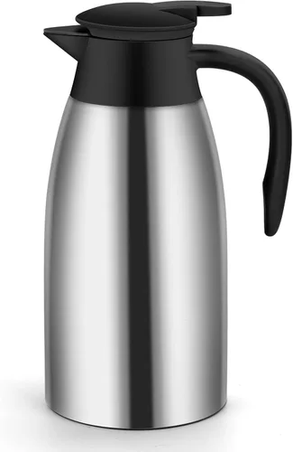 Miniatura 8 de Jarra térmica de café de 70 onzas, termo de café aislado de acero inoxidable, jarras de café al vacío para mantener el calor, botella de vacío