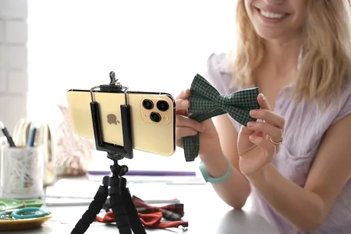 Miniatura 5 de Adaptador de trípode para teléfono celular – Soporte de trípode para iPhone – 7 SE 6 6S Plus 5 5S 5C 4 4S Soporte de clip accesorio conector