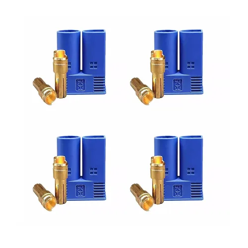 4 conectores macho y hembra ec5, enchufes macho banana y adaptadores de cable de carga equilibrados para juguetes de vehículos de helicóptero RC.