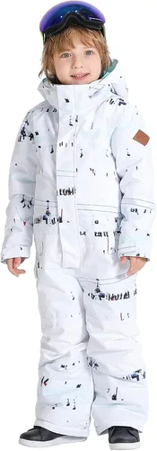 Chaqueta de esquí para niños, trajes de esquí para niños y niñas, resistente al viento, cálido, ropa de esquí de una pieza, traje de nieve para niños