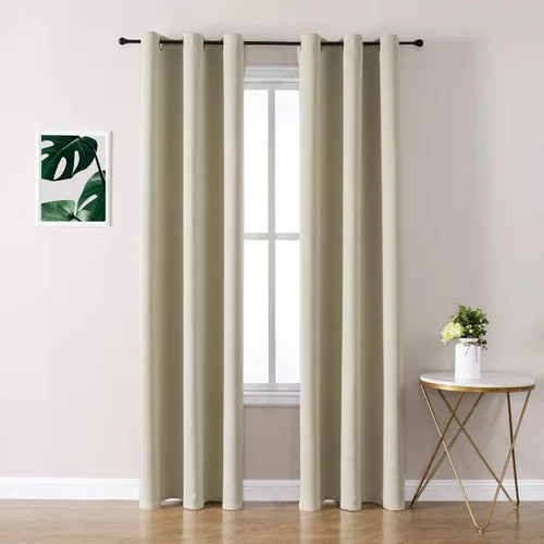 Miniatura 72 de ChrisDowa - Cortinas de cenefa pequeñas para cocina, cortinas cortas con ojales y aislamiento térmico para oscurecer la sala y habitación