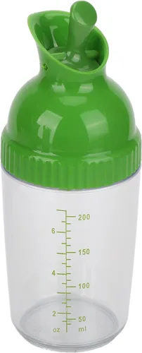 Recipiente para aderezo de ensalada de 6.8 fl oz, botella mezcladora de aderezo de ensalada con tapa antigoteo para aderezos de ensalada, aceite y