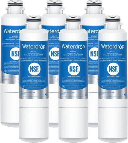 Miniatura 14 de Waterdrop Plus DA29-00020B 𝐍𝐒𝐅 𝟒𝟎𝟏 Certificado Filtro de Agua, Reduce 𝐏𝐅𝐎𝐀/𝐏𝐅𝐎𝐒, Reemplazo para Filtro de Agua Samsung® HAF-CIN, HDX FMS-2