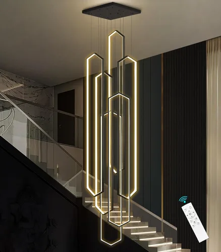 Miniatura 27 de Lámpara colgante regulable de 3 anillos para ajustar mini lámpara LED de techo para cocina, isla, comedor, sala de estar, dormitorio, dorado