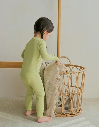 Miniatura 4 de moimoln Pajamas Set 6M-5Y Solid Ribbed Unisex Baby & Toddler, Soft Viscose, Snug-Fit, Everyday Sleepwear