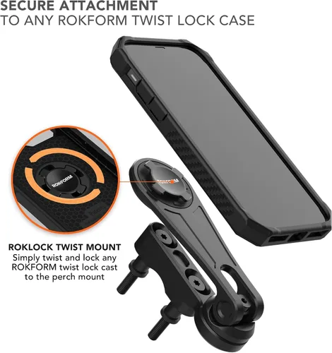 Miniatura 7 de Rokform Soporte para teléfono RokLock para motocicleta, se adapta a la mayoría de Harley, métricas y cruceros indios (aluminio pulido)