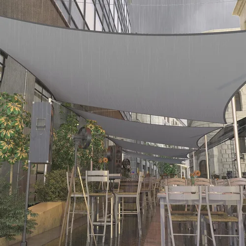 Miniatura 7 de Amgo 7' x 12' Toldo rectangular impermeable gris UPF50+ AMWTPR0712, para sombrío, toldo para patio, jardín o cochera abierta, 98% de bloqueo