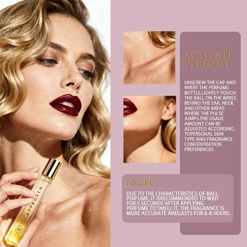 Miniatura 7 de Perfumes Roll-on para mujeres y hombres, 0.3 onzas líquidas, fragancias de feromonas de larga duración, tamaño de viaje, aceite de perfume