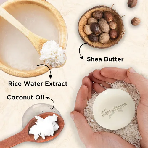 Miniatura 3 de Barra de champú de agua de arroz, aroma cítrico, champú nutritivo con manteca de cacao, manteca de karité para el crecimiento del cabello, 3.5 onzas