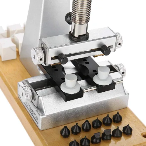 Miniatura 9 de Herramienta de extracción de espalda de reloj, 5700 reloj prensa caja de reloj de apertura trasera tornillo estilo ostra abridor de reloj con base