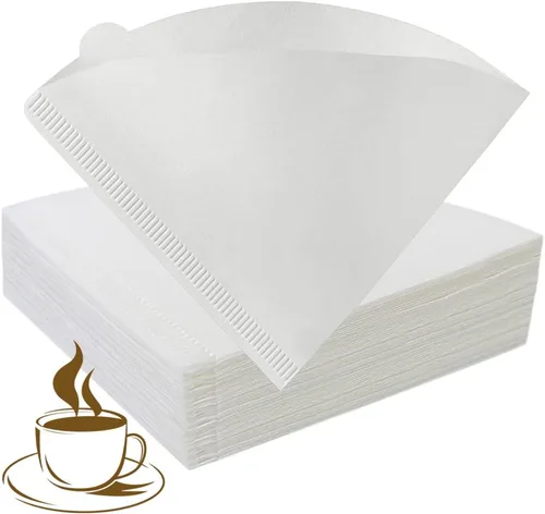 Miniatura 8 de YQL 400 filtros de café, papel de filtro de cono marrón natural tamaño 02 compatible con máquinas de goteo y cafeteras para verter sobre cafeteras