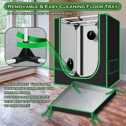 Miniatura 6 de Tienda de cultivo pequeña para plantas de interior de 18 x 30 x 36 pulgadas, tiendas de cultivo hidropónico Mylar para interiores, sala de cultivo