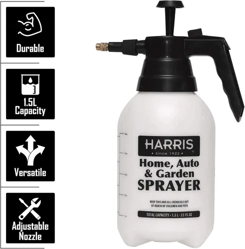 Miniatura 2 de HARRIS Pulverizador de presión de bomba manual continua para el hogar, césped, jardín, detalles de automóviles y más, 1.5L