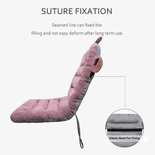Miniatura 5 de ELFJOY Cojín para Silla de Oficina 85cm Cojín para Silla de Oficina Cojín de Asiento con Soporte Lumbar Cojín para Silla de Descanso con Banda