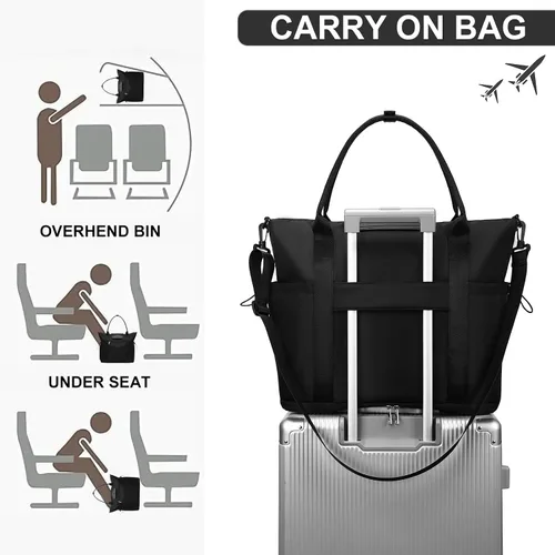 Miniatura 5 de CAMTOP- Bolso de viaje para mujer, de lona, para equipaje de mano