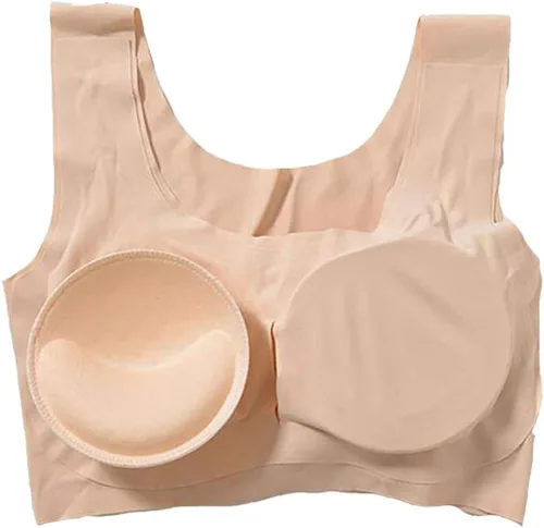 Miniatura 5 de ONDY Almohadillas de inserción de brasier, 2 pares, realzadores de pecho redondos, almohadilla invisible para brasier deportivo de yoga