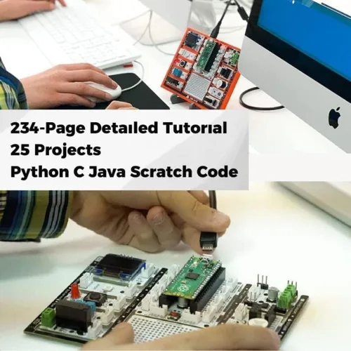 Miniatura 8 de PicoBricks Raspberry Pi Pico W Kit de inicio con 12 sensores desmontables y extensa guía de aprendizaje, kit de codificación de bricolaje, Raspberry