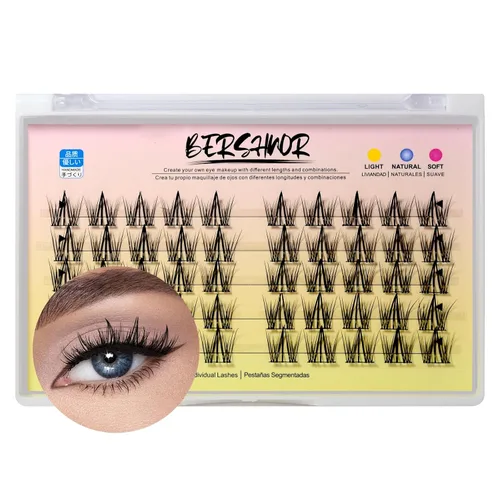 Miniatura 11 de Pestañas postizas 3D con volumen de ojo de gato, pestañas de banda transparente, aspecto natural, imitación de visón, tira invisible, pestañas