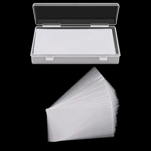 Shappy 151 fundas transparentes para dinero con estuche de almacenamiento de plástico, soportes de dinero de papel, fundas para billetes de dólar