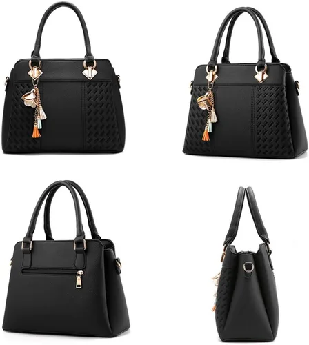 Miniatura 4 de Bolso de mano con asa superior para mujer, bolso de cuero PU