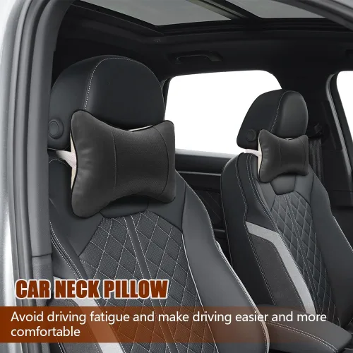 Miniatura 3 de Zufoty 2 almohadas ergonómicas para reposacabezas de automóvil, para aliviar la fatiga del cuello, almohadas universales para reposacabezas